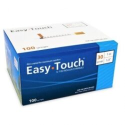 EasyTouch Insulin Syringe 30 Gauge, 1cc, 1/2