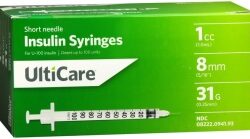 UltiCare Insulin Syringe, 31 Gauge, 1cc, 5/16