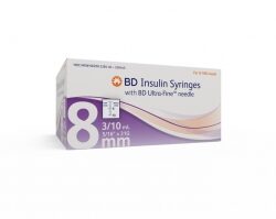 BD 328440, Ultra-Fine II Insulin Syringe 31 Gauge, 3/10cc, 5/16