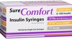 SureComfort Insulin Syringe 31 Gauge, 3/10cc, 5/16