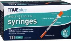 TRUEplus Insulin Syringes 28 Gauge, 1cc, 1/2