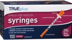 TRUEplus Insulin Syringes 29 Gauge, 0.3 cc, 1/2