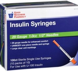 GNP® Insulin Syringe 29 Gauge, 1cc, 1/2