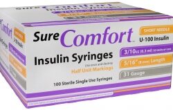 SureComfort Insulin Syringe 31 gauge, 3/10cc, 5/16