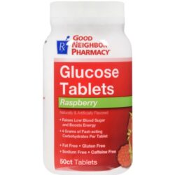 GNP® Glucose Tablet, Raspberry-50ct