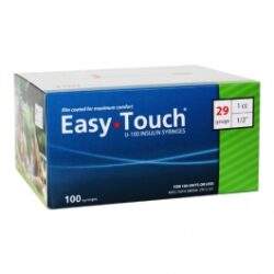 EasyTouch Insulin Syringe 29 Gauge, 1cc, 1/2