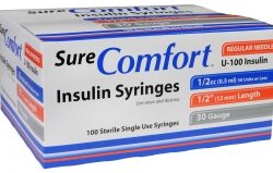 SureComfort Insulin Syringe 30 Gauge, 1/2cc, 1/2